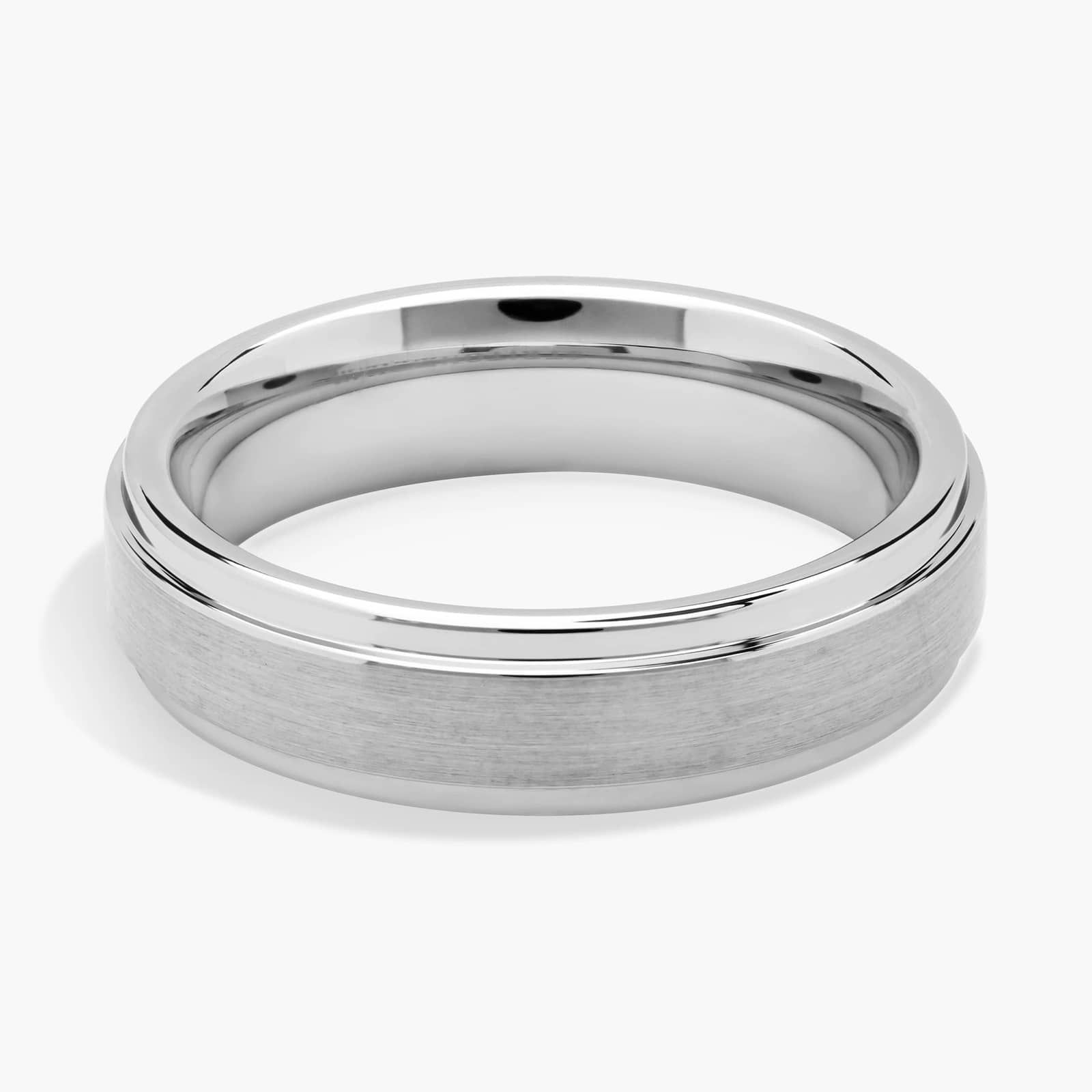 Silver Sand Blast Band Ring