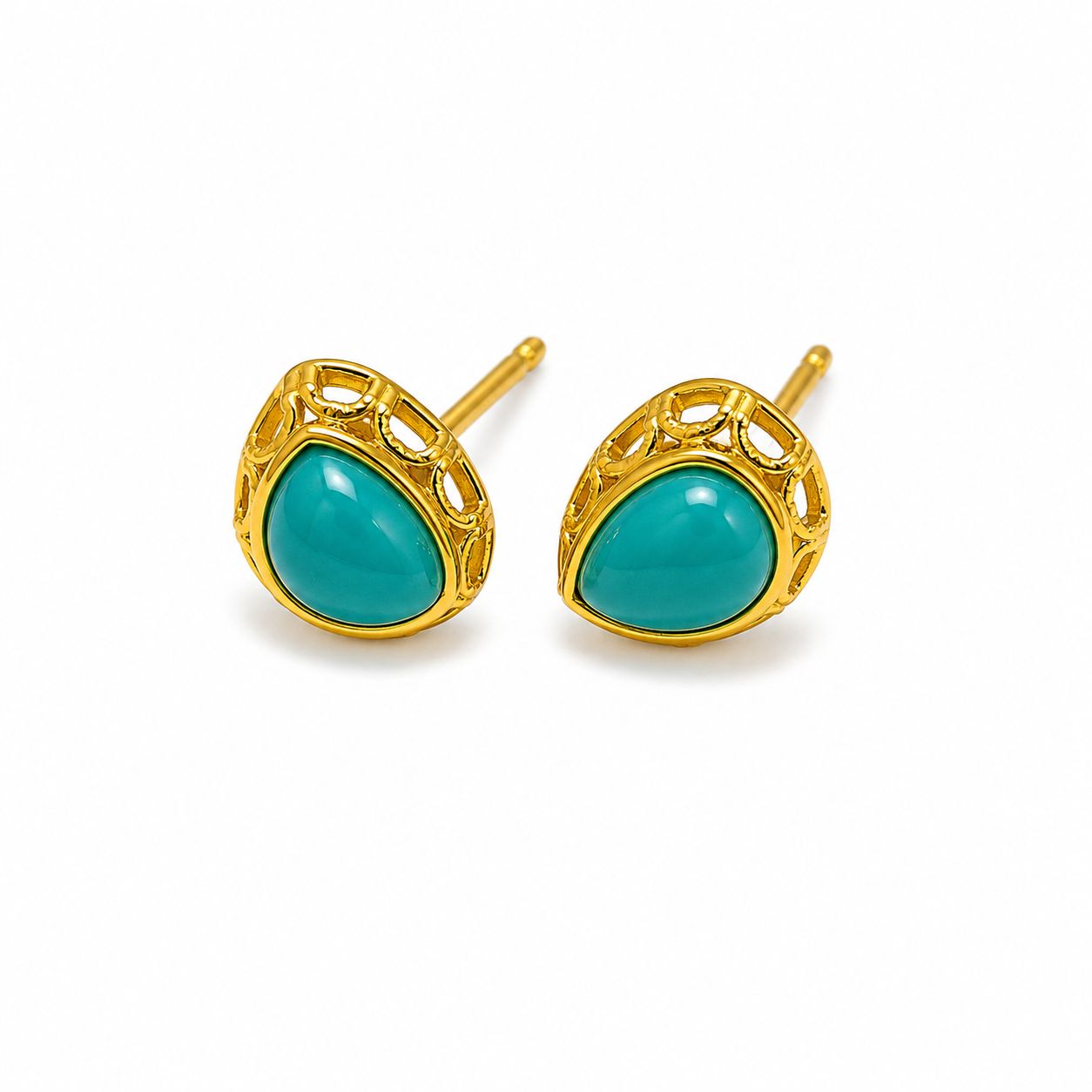 24k Turquoise Earring