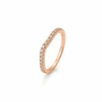 14K Wedding Curve Band Ring