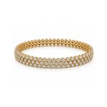14K Diamond Bangle