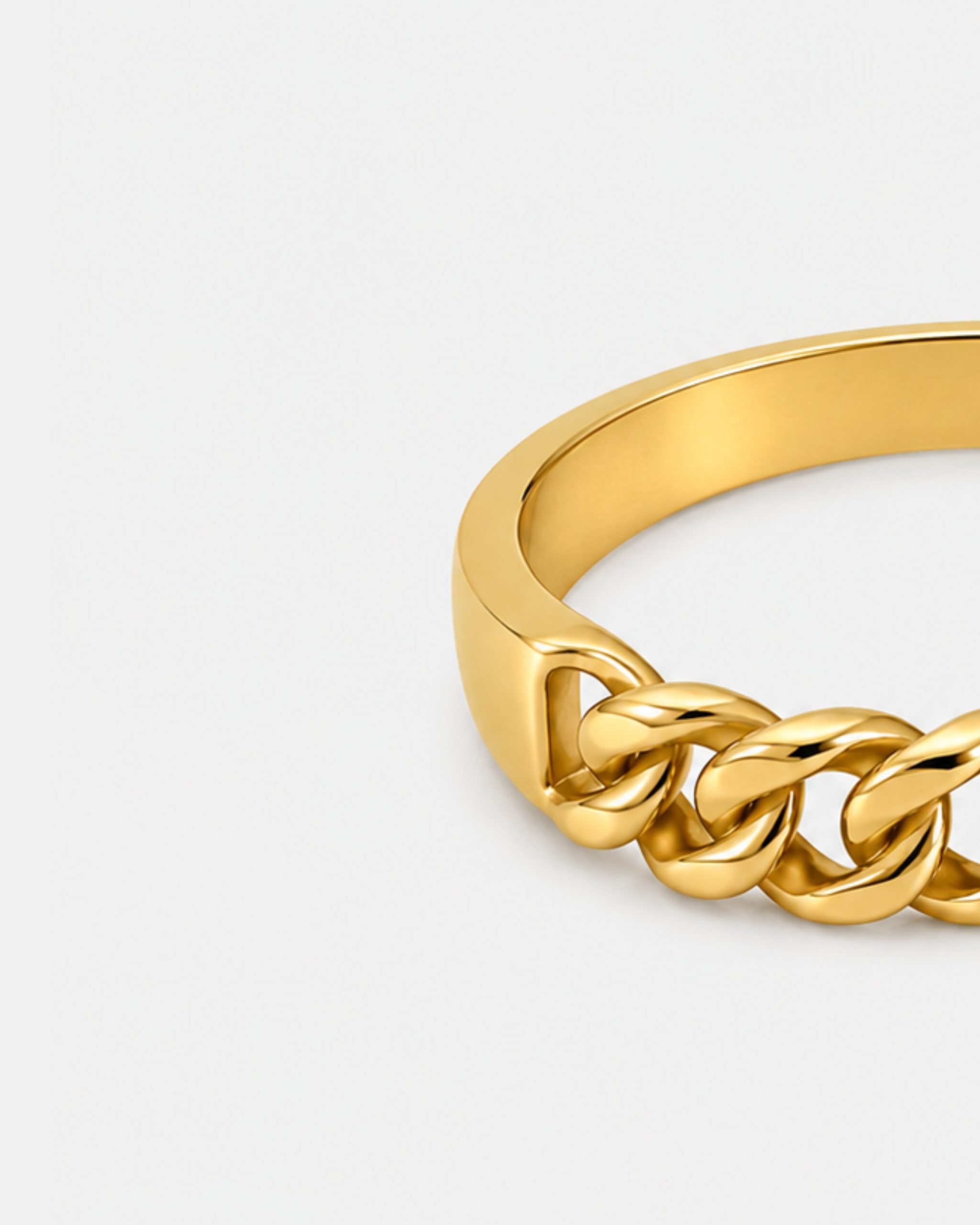 24K Single Link Bracelet Design RIng