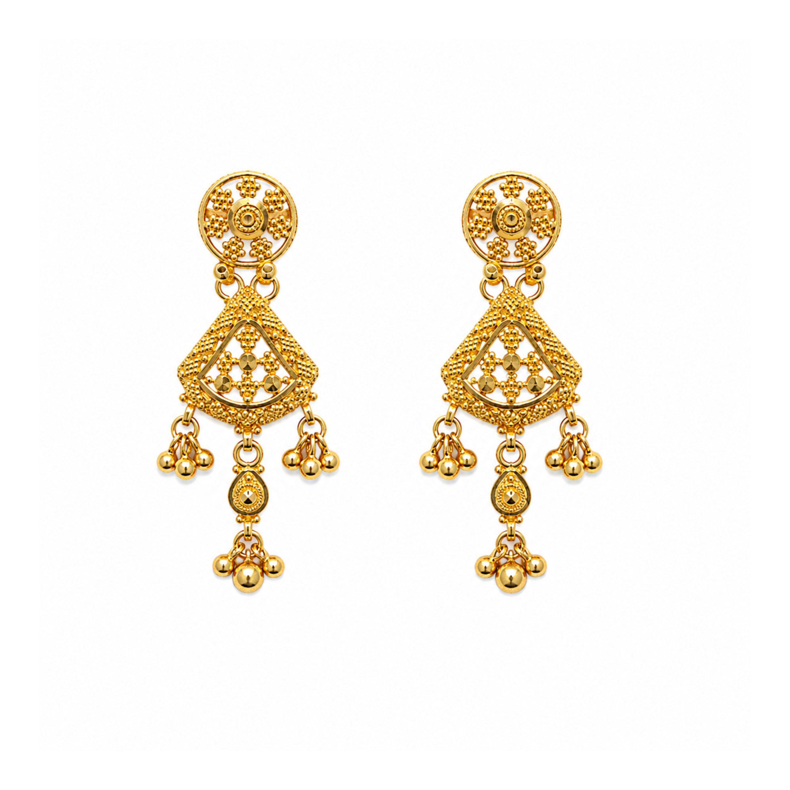 22k Bridal Dangling Earring