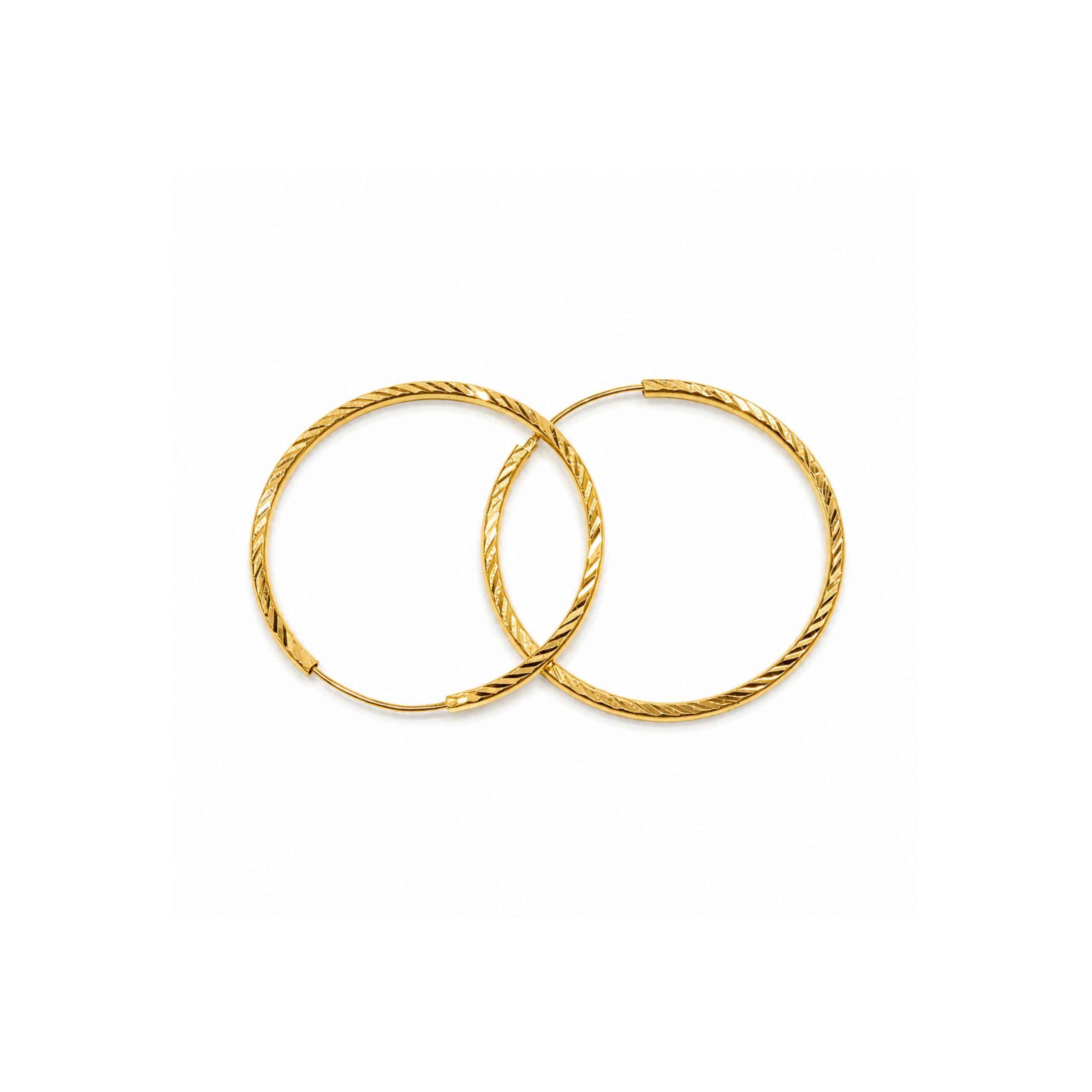 22K Hoop Earring