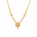 22k Mini American Stone Ball Necklace
