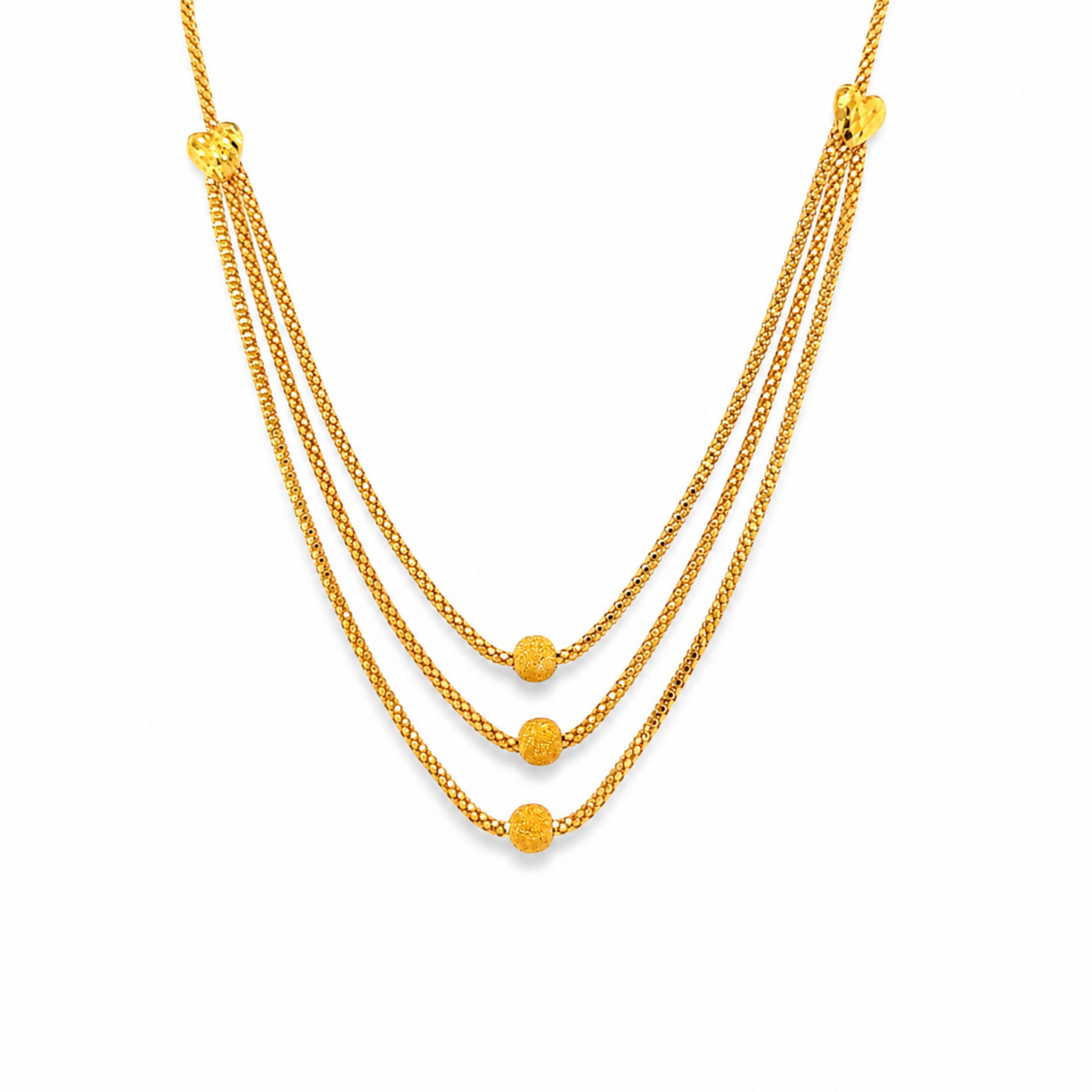 22k Mini Layer Ball Necklace