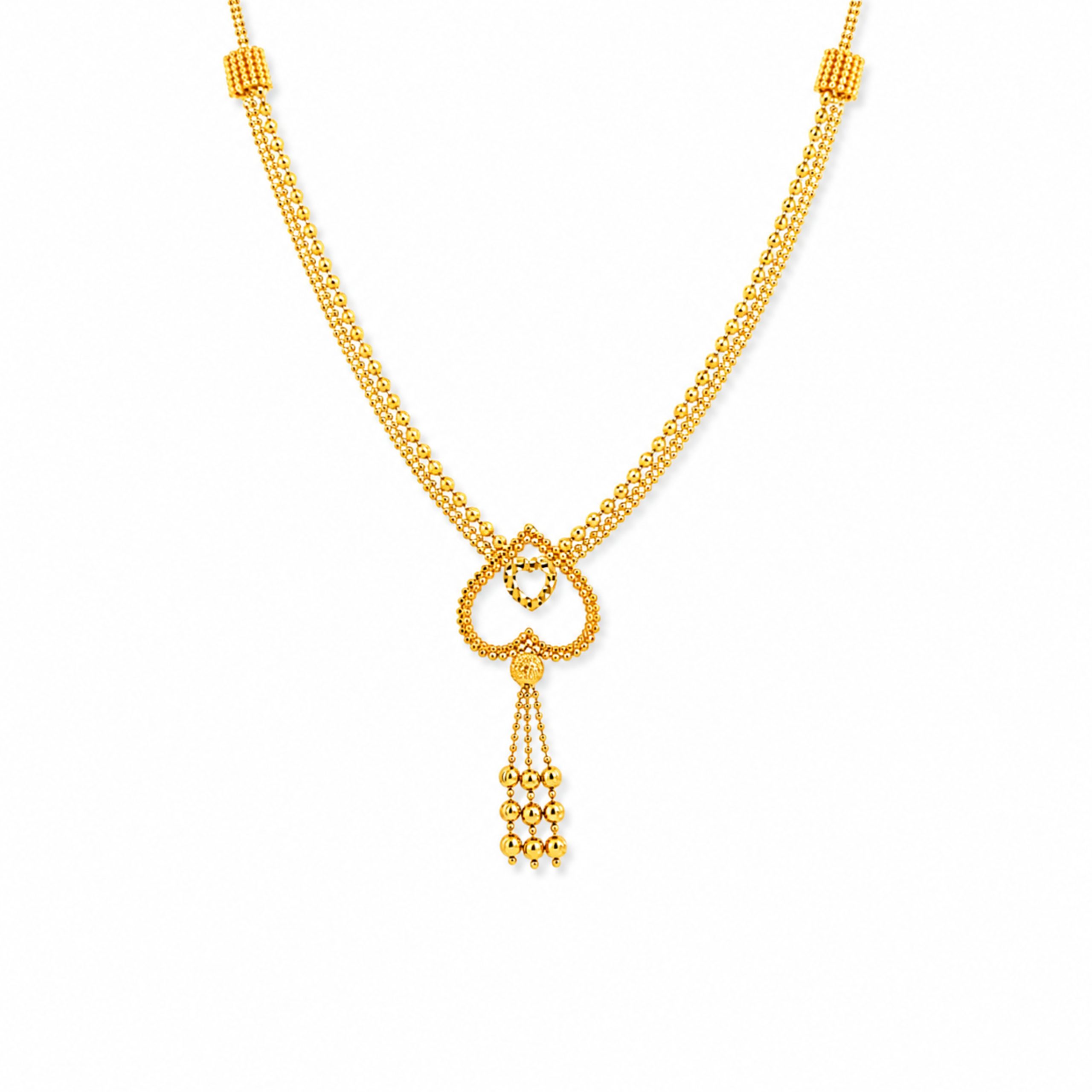 22k Reverse Heart Necklace