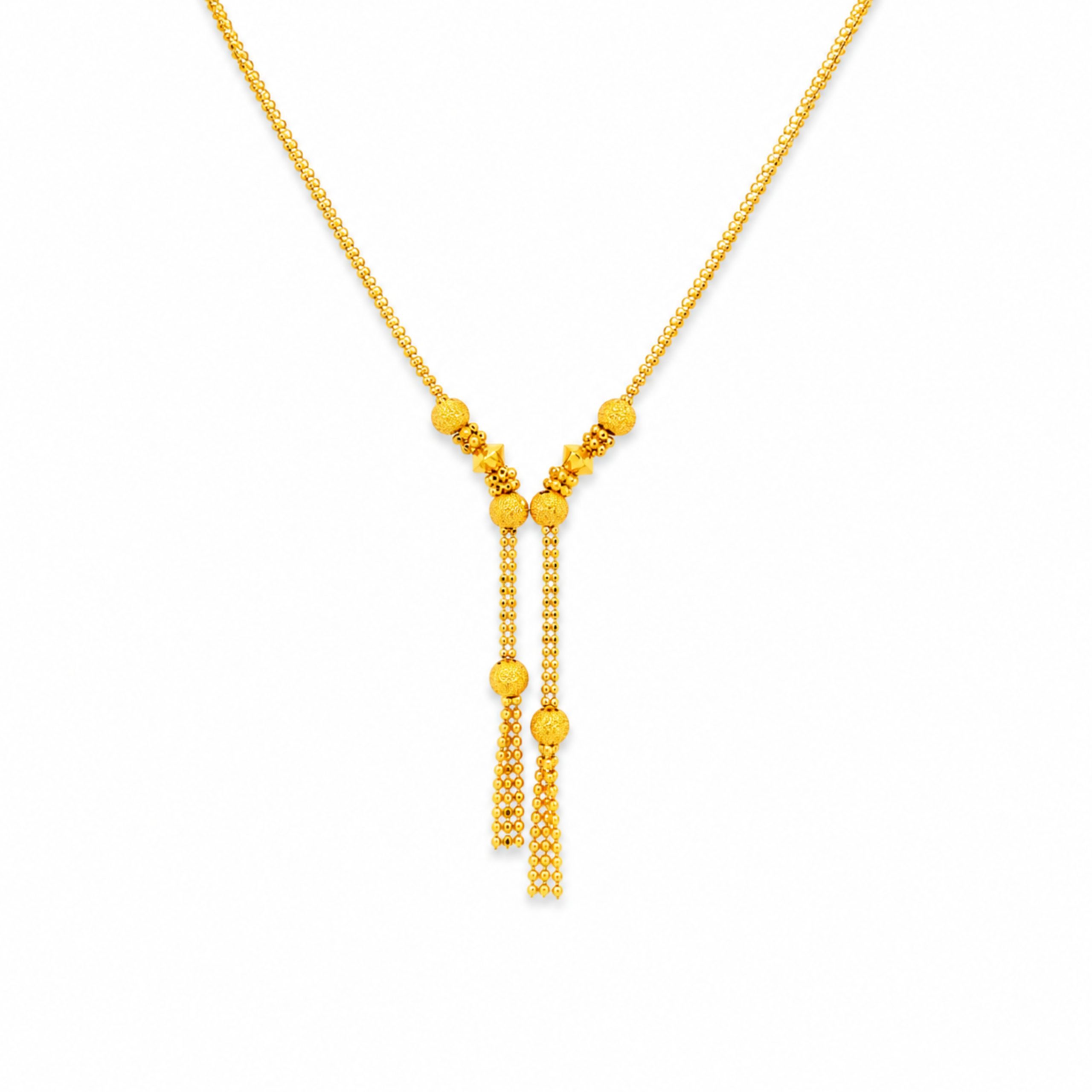22k Dangling Ball Necklace