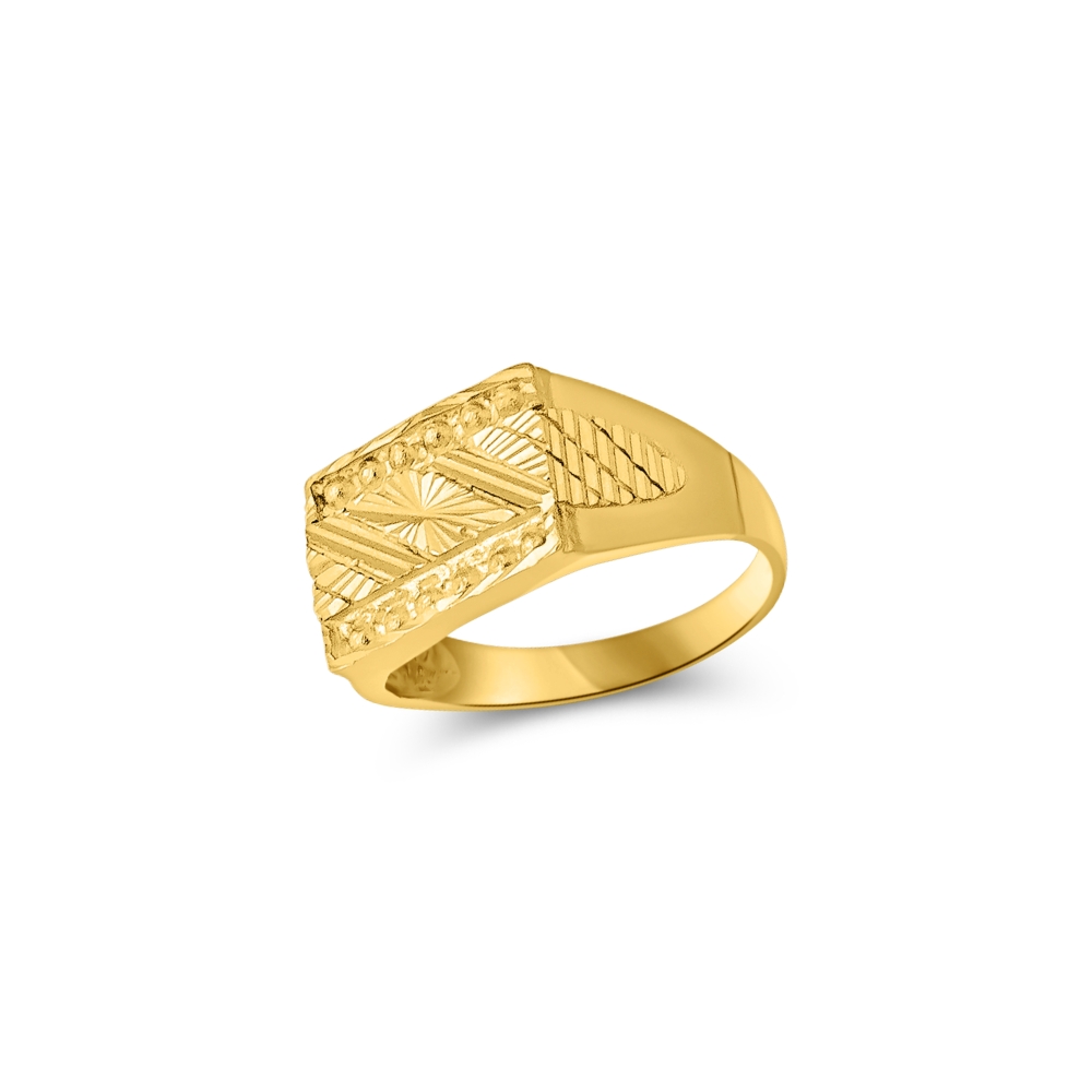 22K Men's Brick Ring