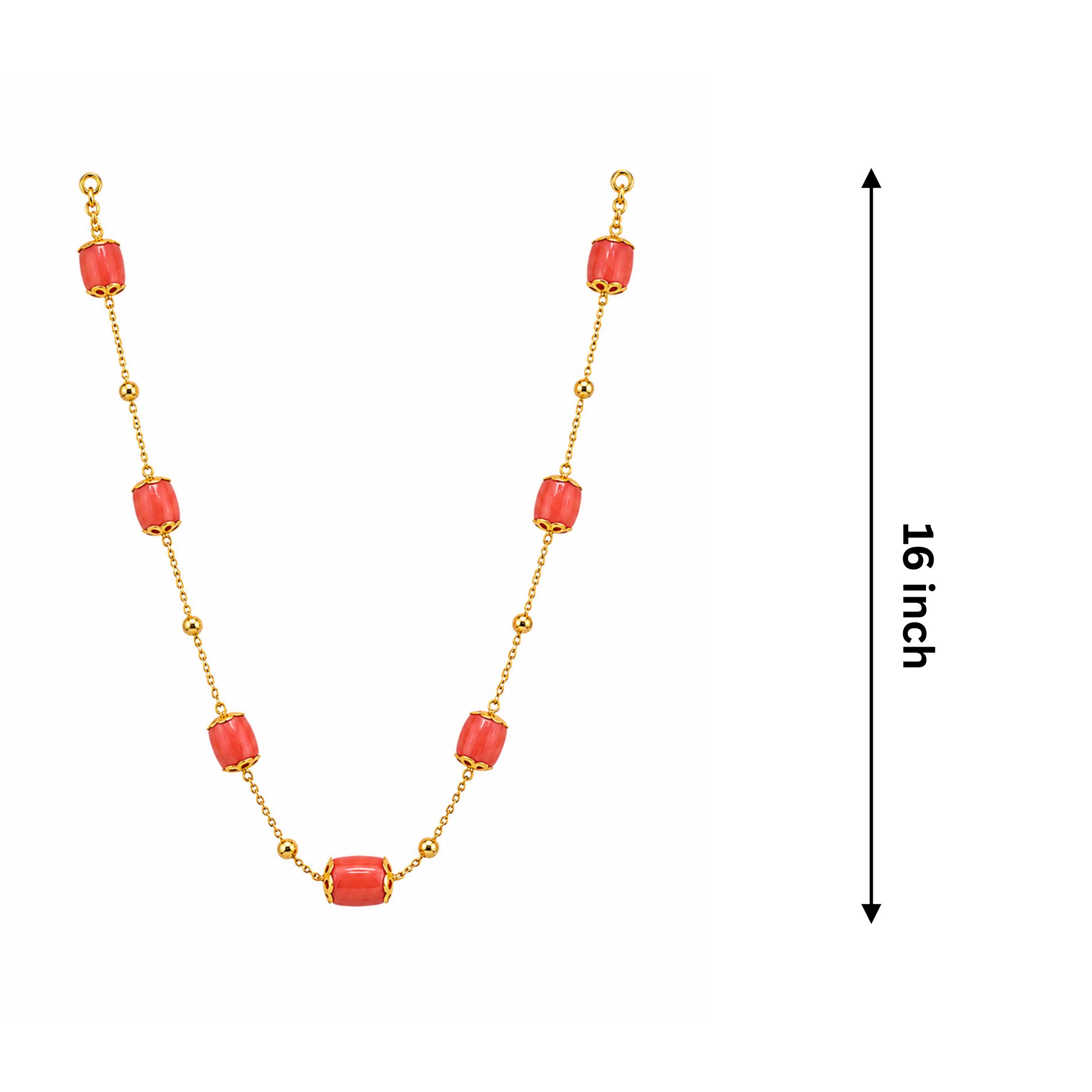 24K Handmade Coral Necklace