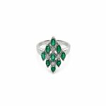 14K Emerald Diamond Ring