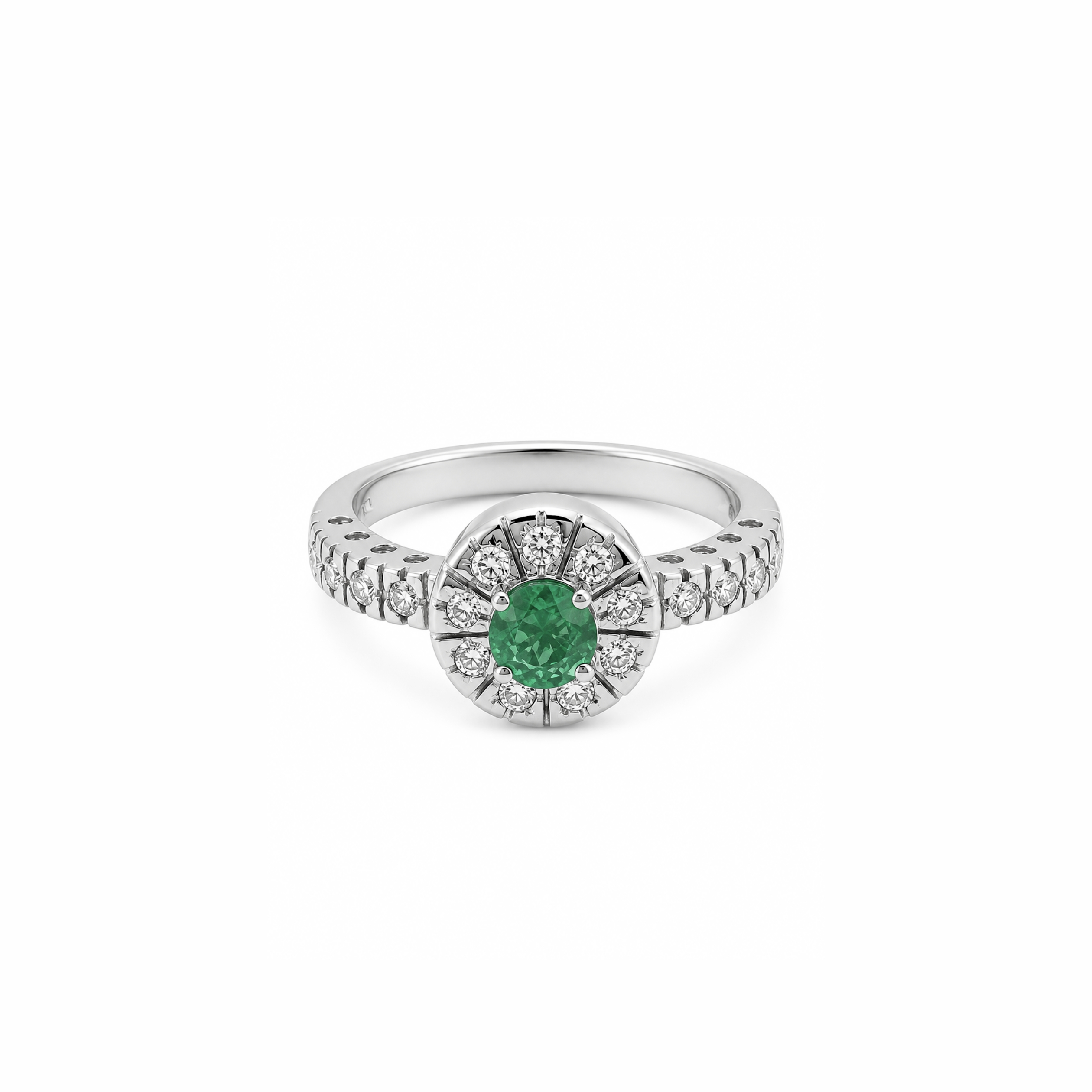 14K Emerald Diamond Ring