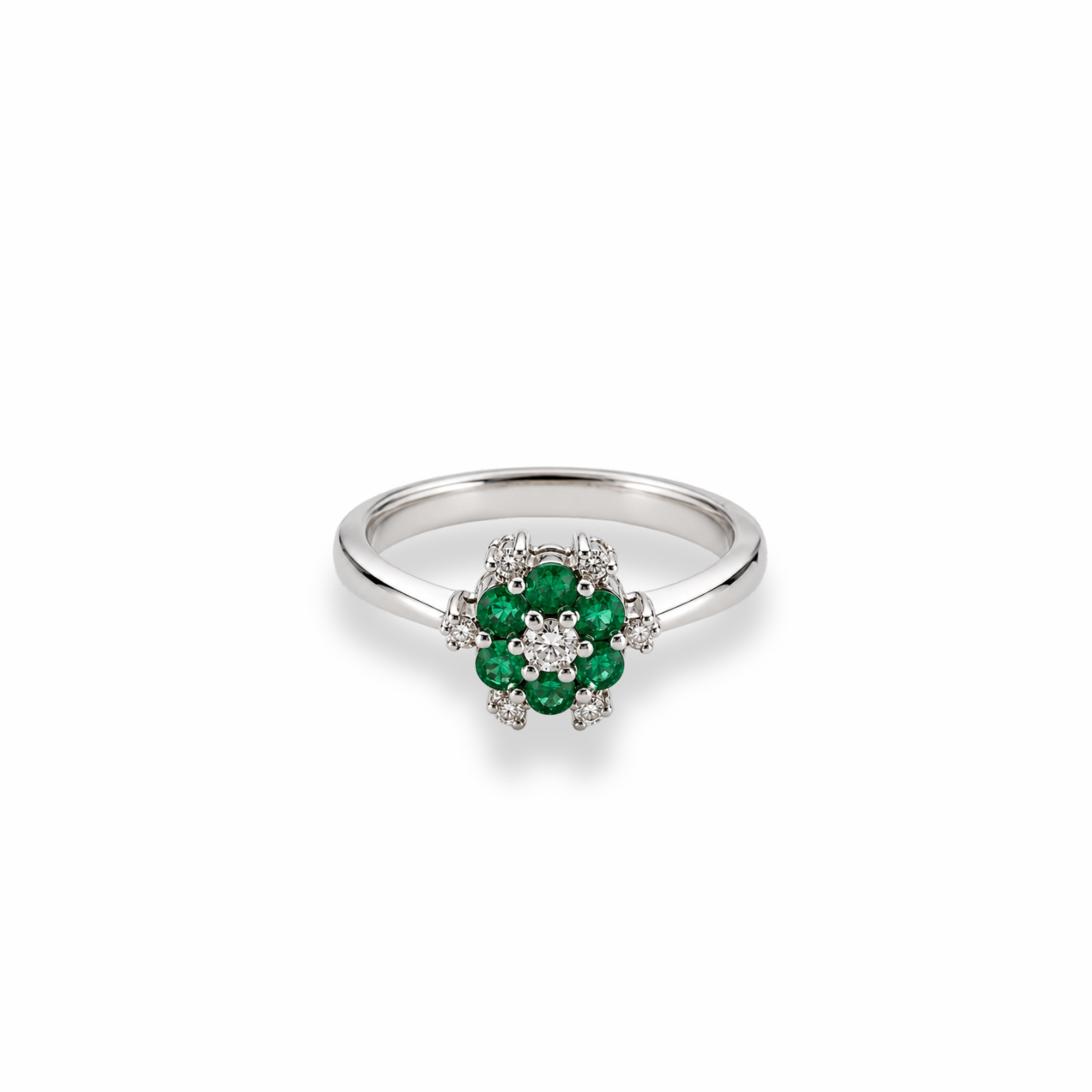 14K Emerald Diamond Ring