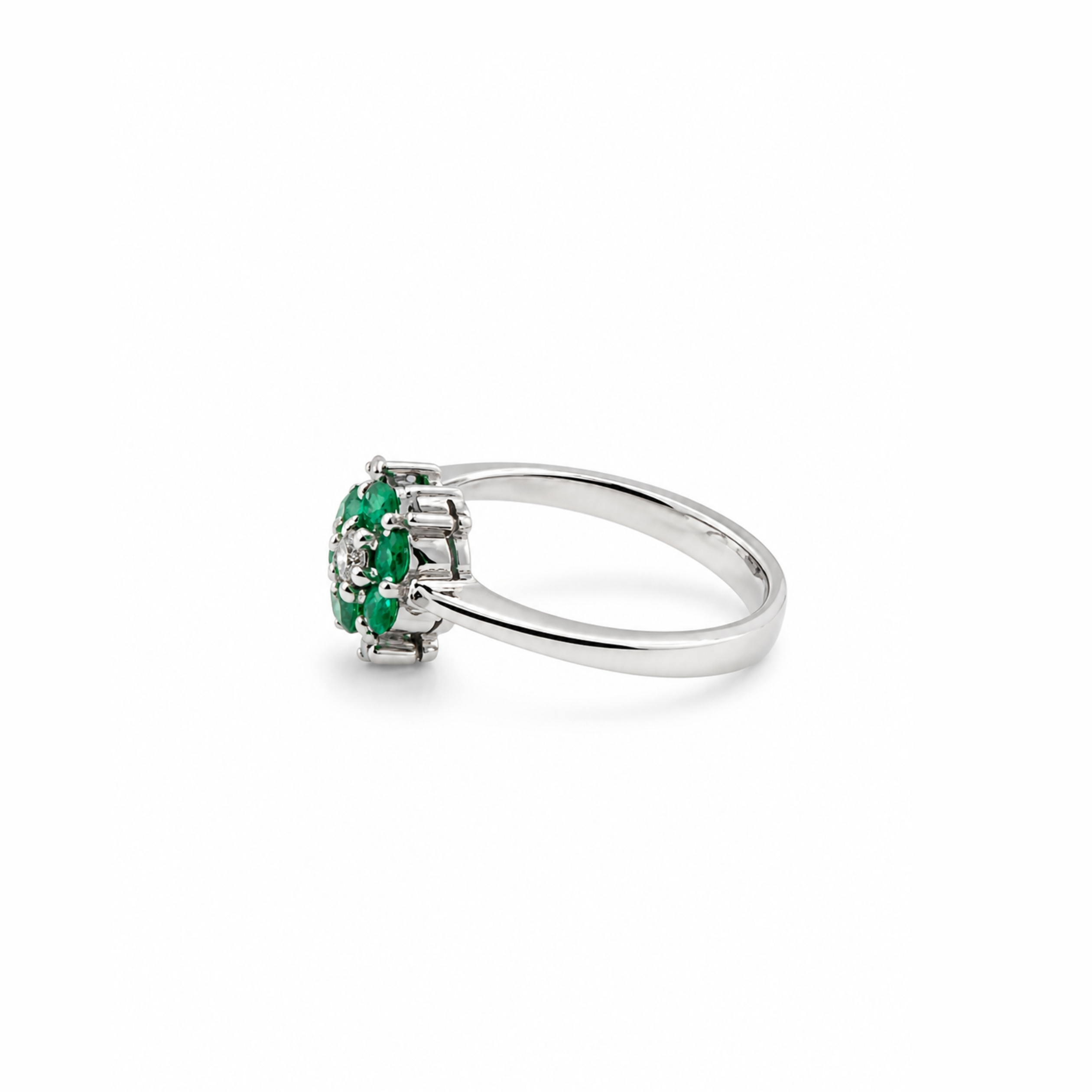 14K Emerald Diamond Ring