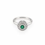 14K Emerald Diamond Ring