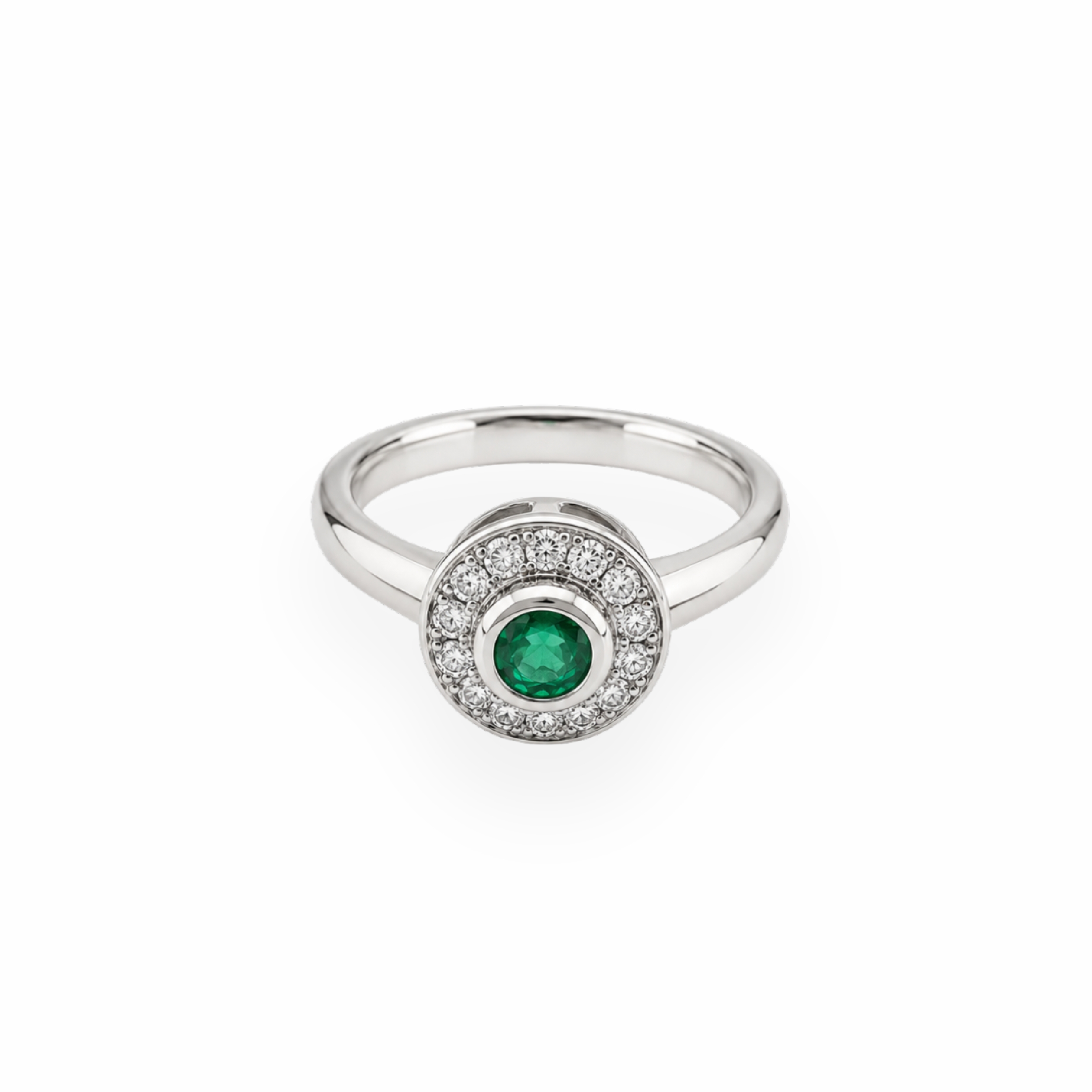 14K Emerald Diamond Ring