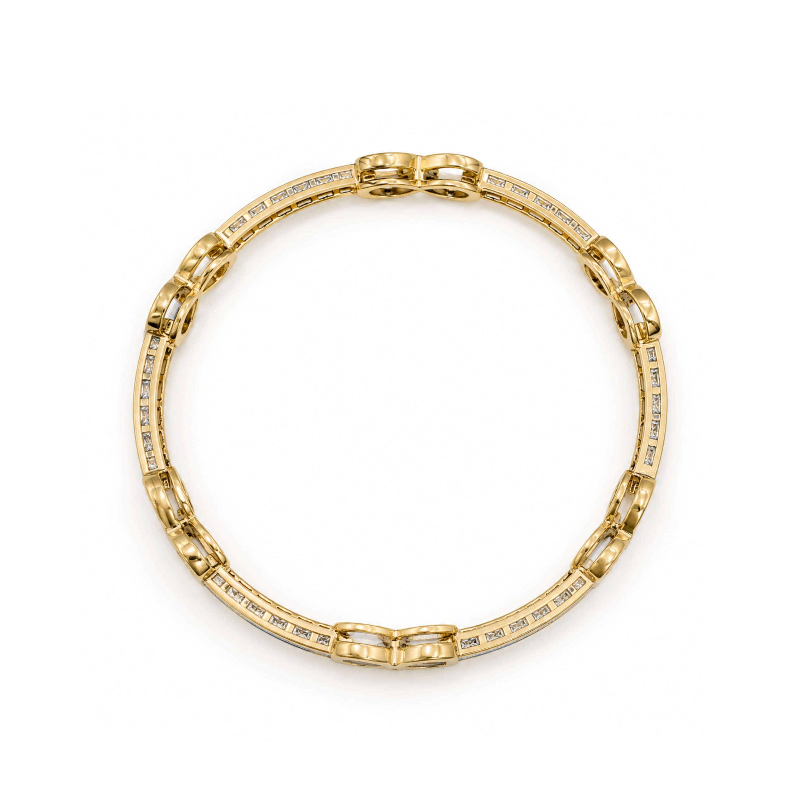 14K Diamond Bangle