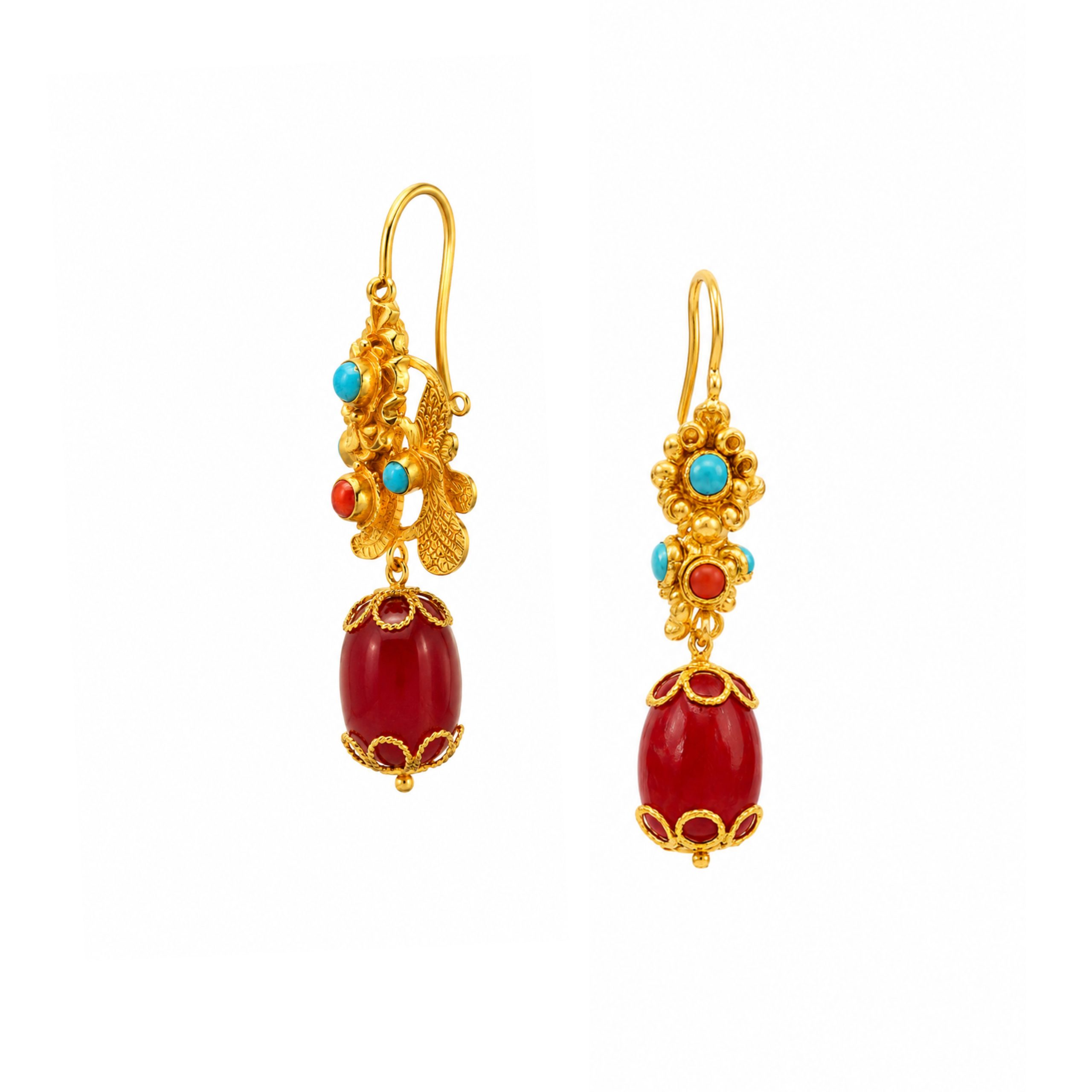 24K Aalongh Himalayan Traditional Earring