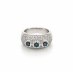 14K Blue Diamond Ring