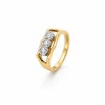 14K Trilogy Diamond Ring
