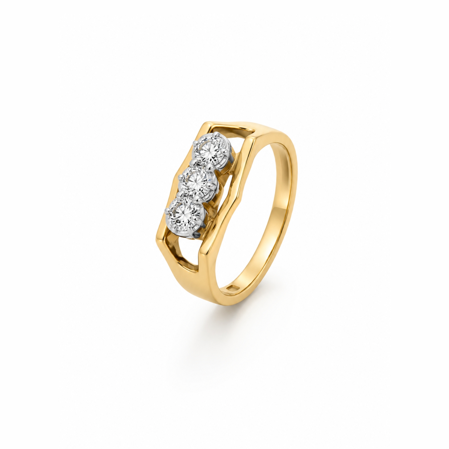 14K Trilogy Diamond Ring