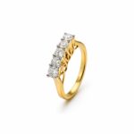 18K High Raised Band Ring
