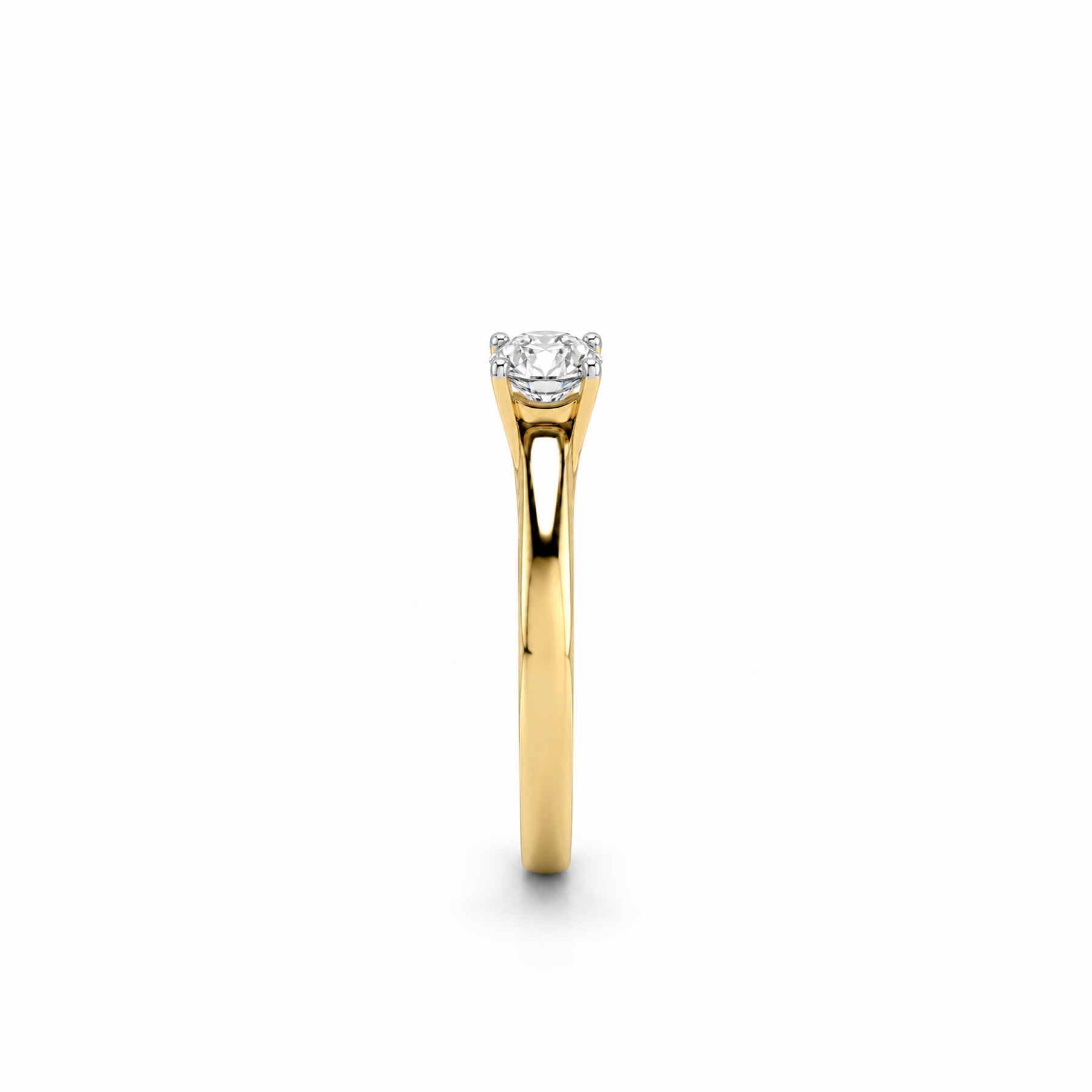 18K High Raised Band Ring