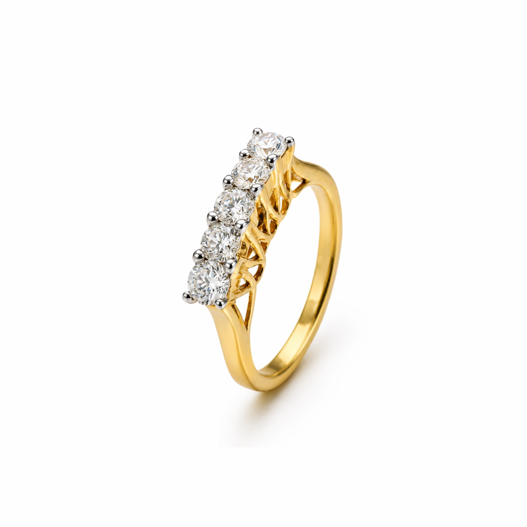 18K High Raised Band Ring