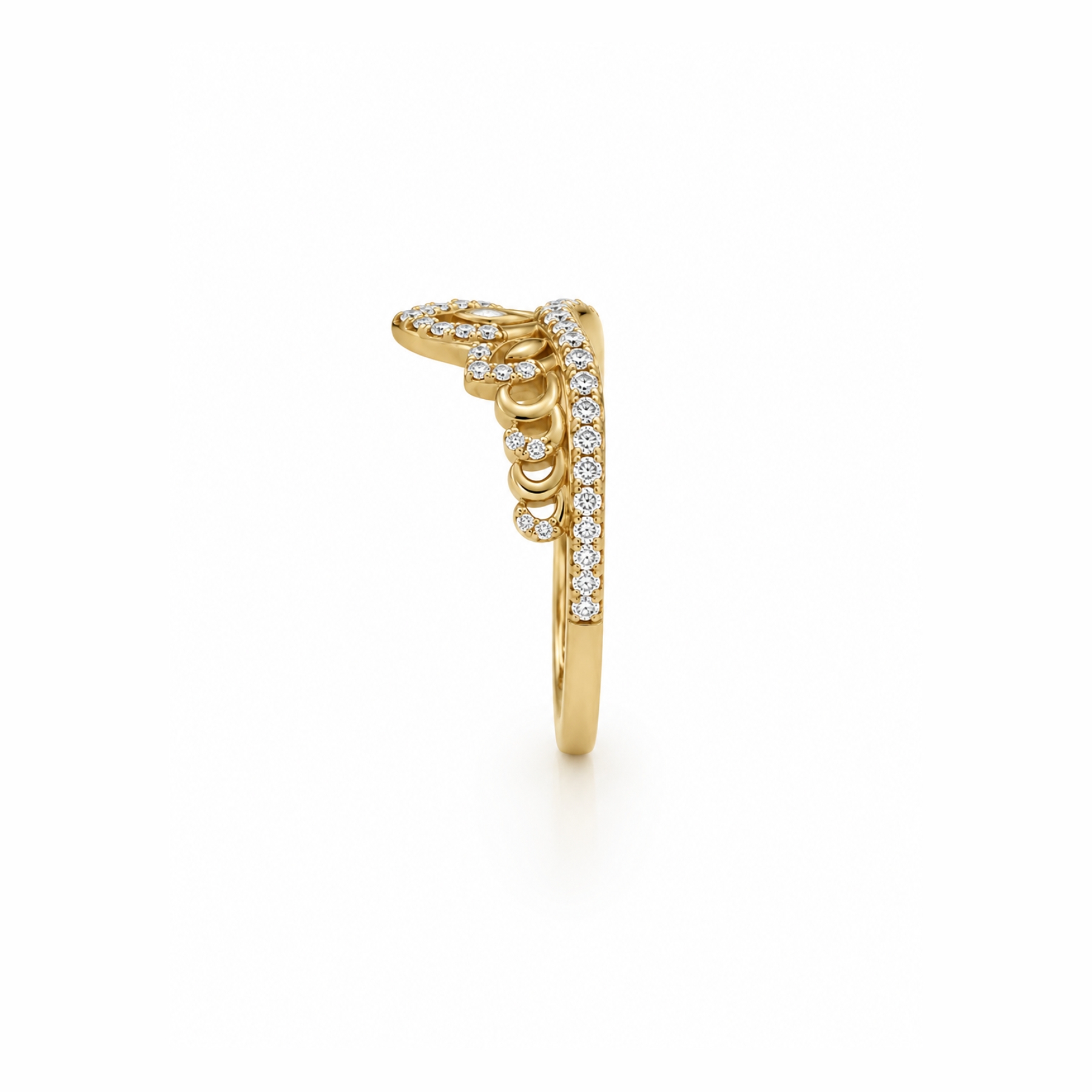 18K Crown Diamond Ring