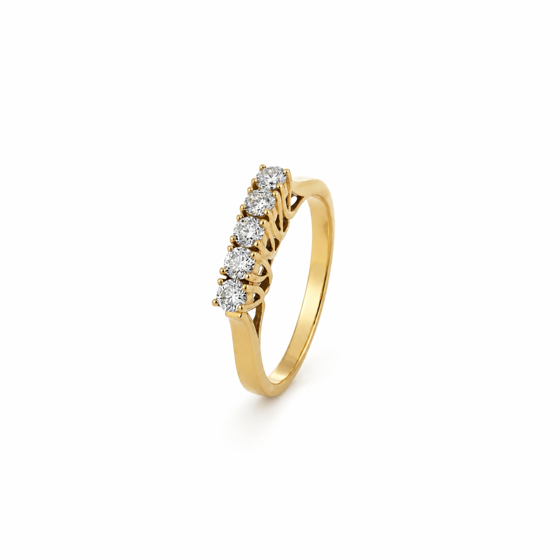 18K Raised Band Ring