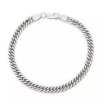 Silver Classic Double Link Bracelete