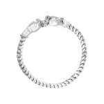 Silver Dragon Head Bangle