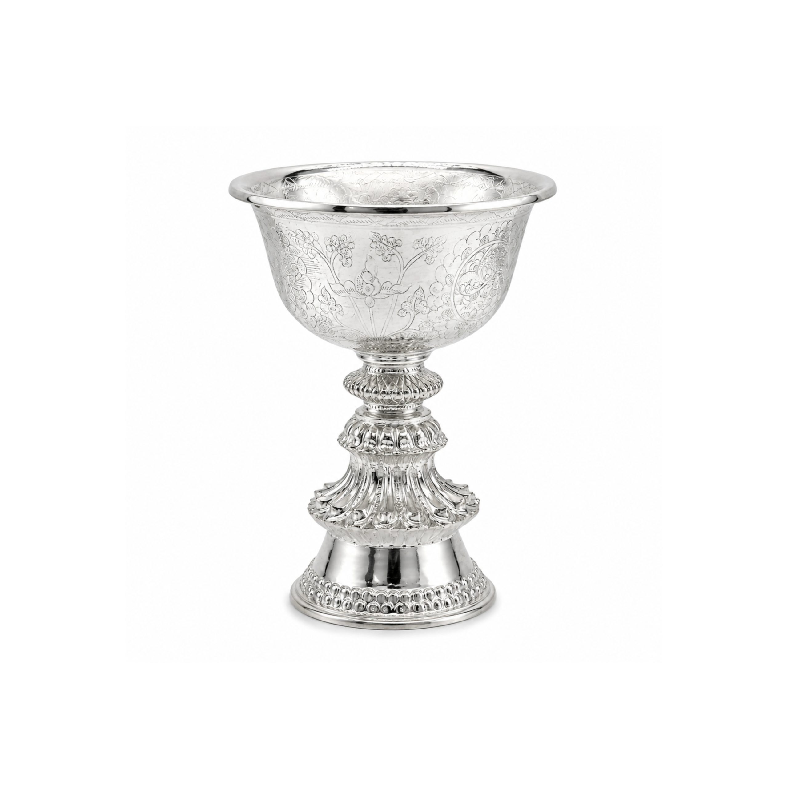 Silver Ting- Tibetan Butter Lamp