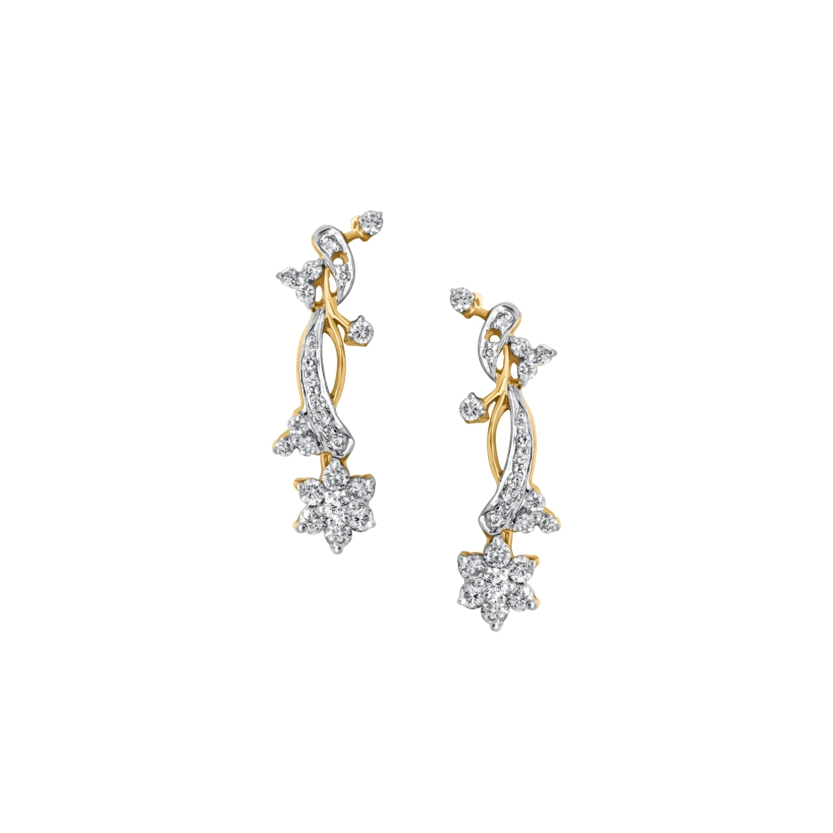 18K YG Diamond Earring