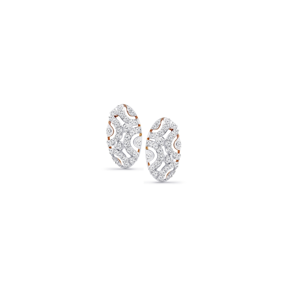 18K YG Diamond Earring