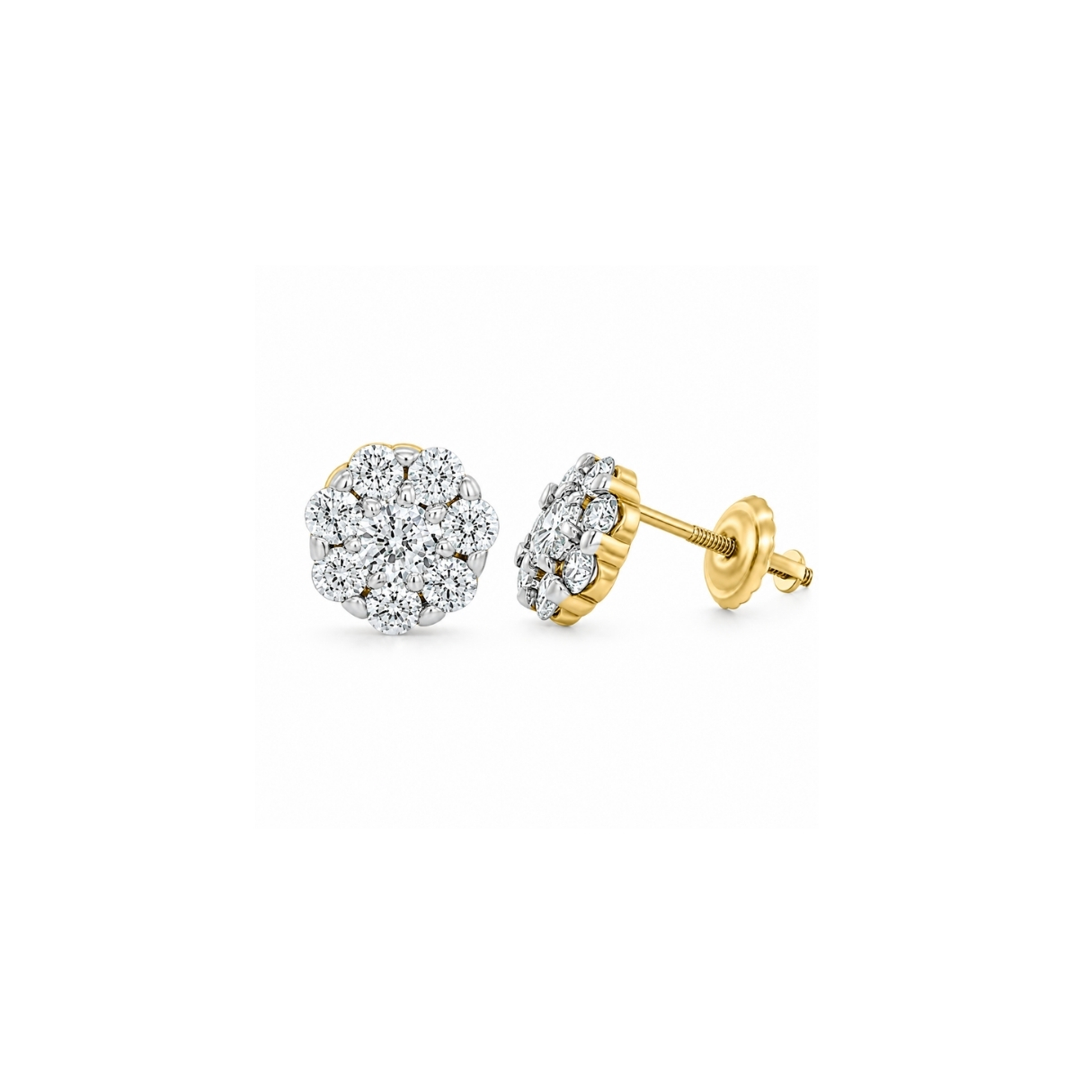 14K Flower Earring