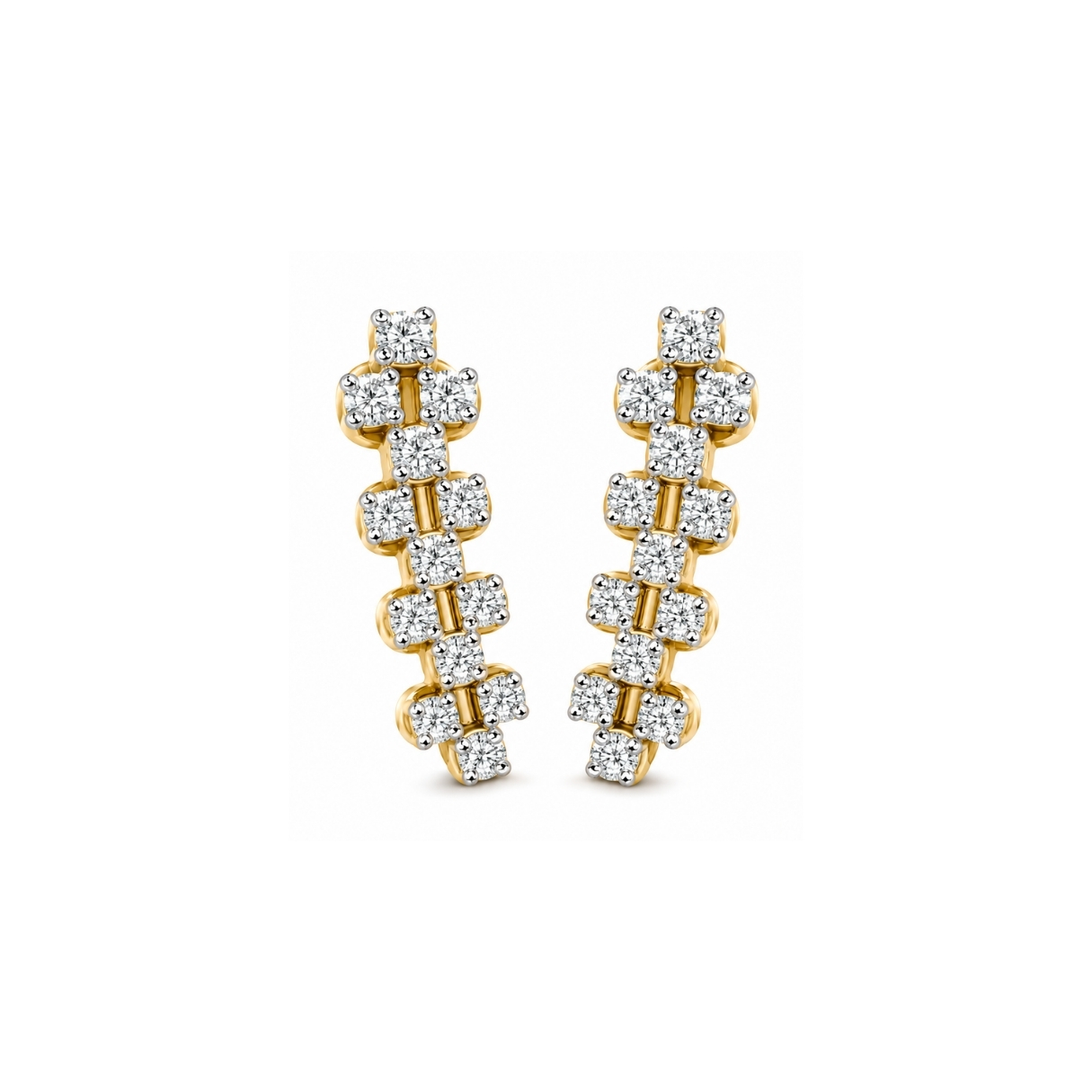 14K YG Diamond Earring