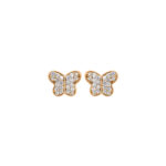 14K Diamond Butterfly Earring