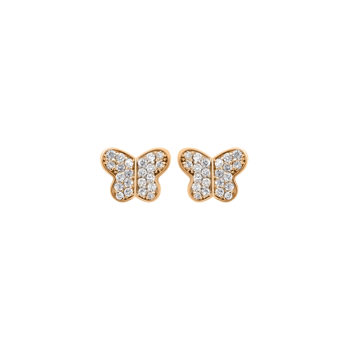 14K Diamond Butterfly Earring