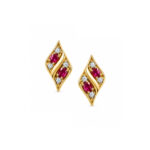 14K Ruby Earring