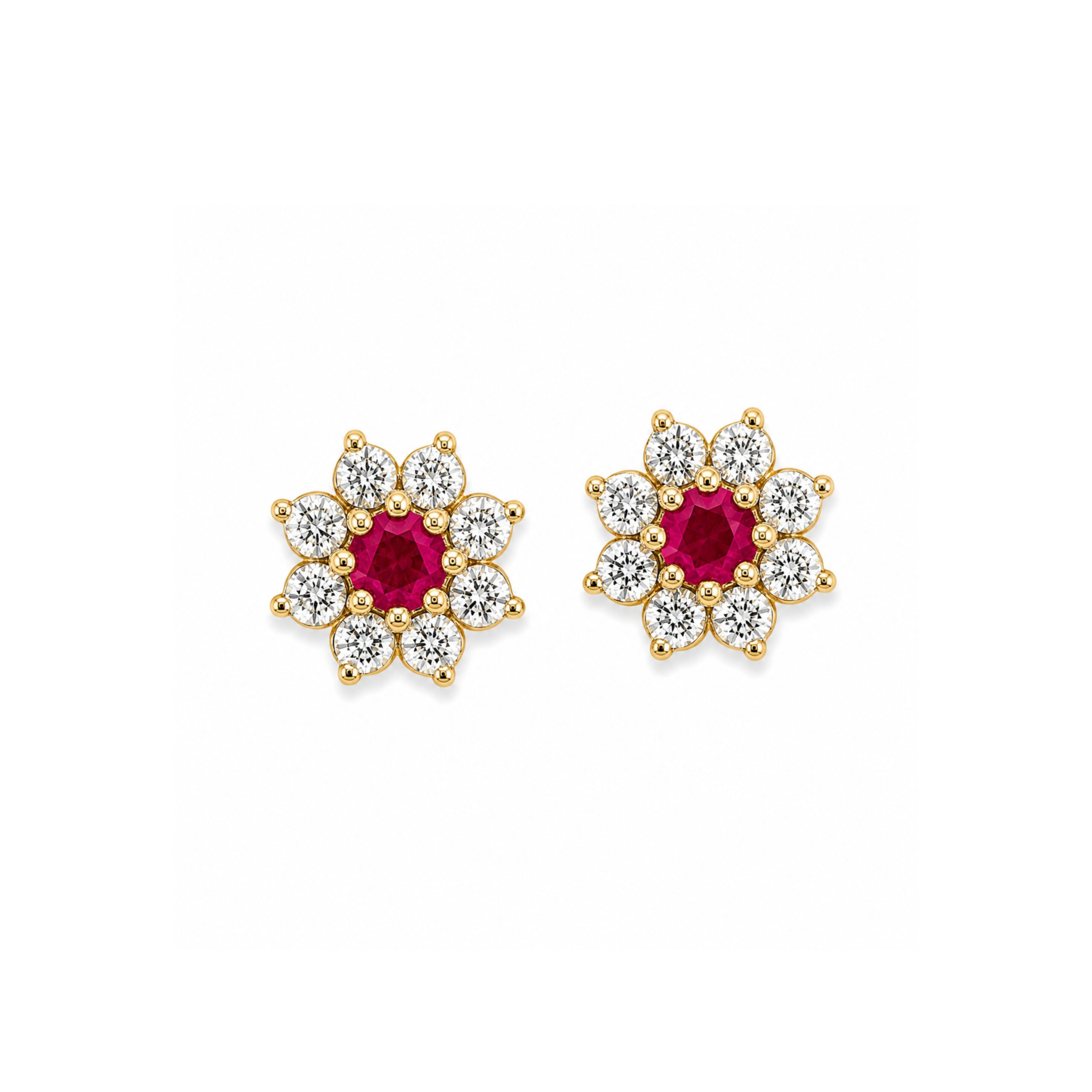 18K Ruby Earring
