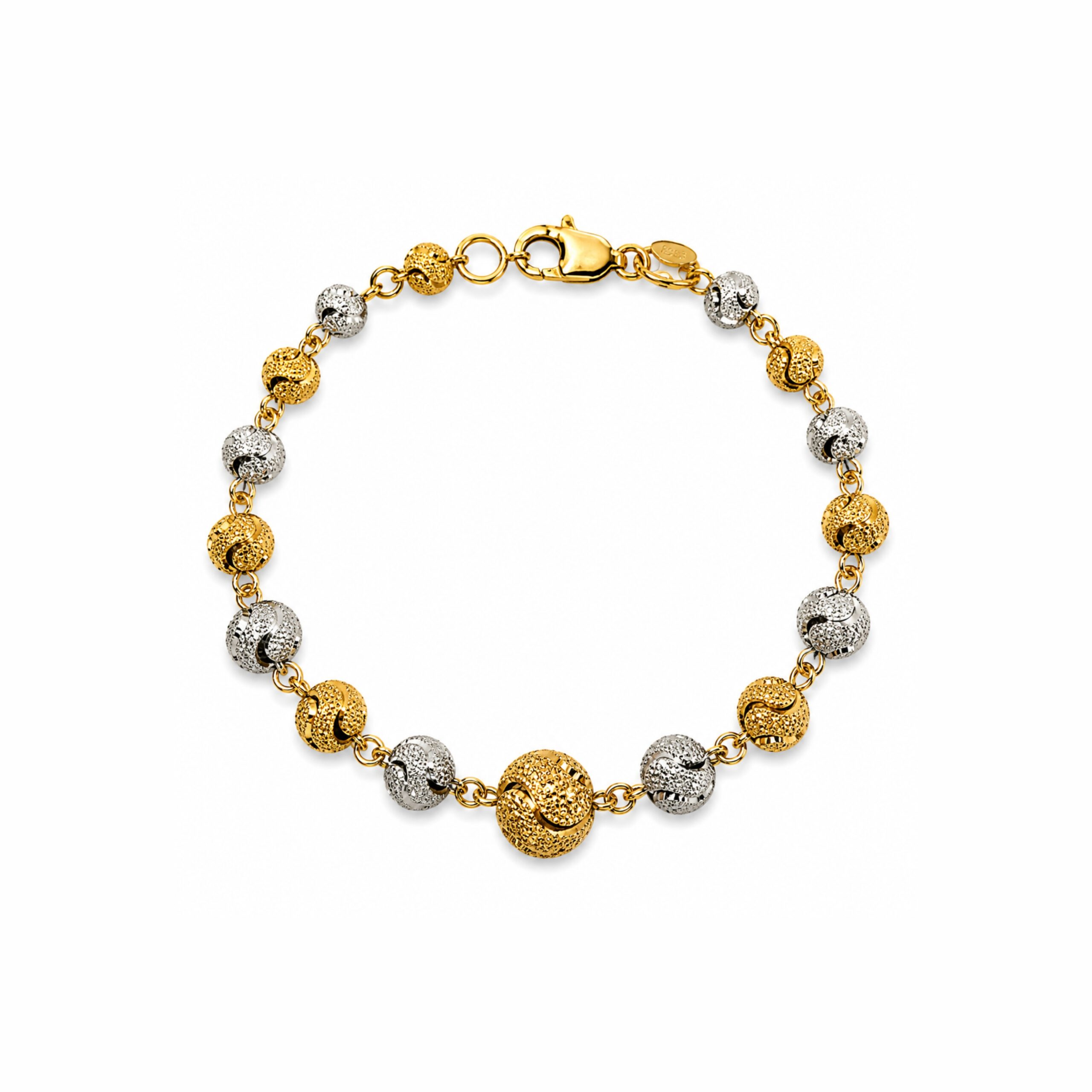 22K Rhodium Ball Bracelet