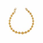 22K Custom Length Ball Bracelet