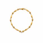 22K Ball and Leaf Bracelet