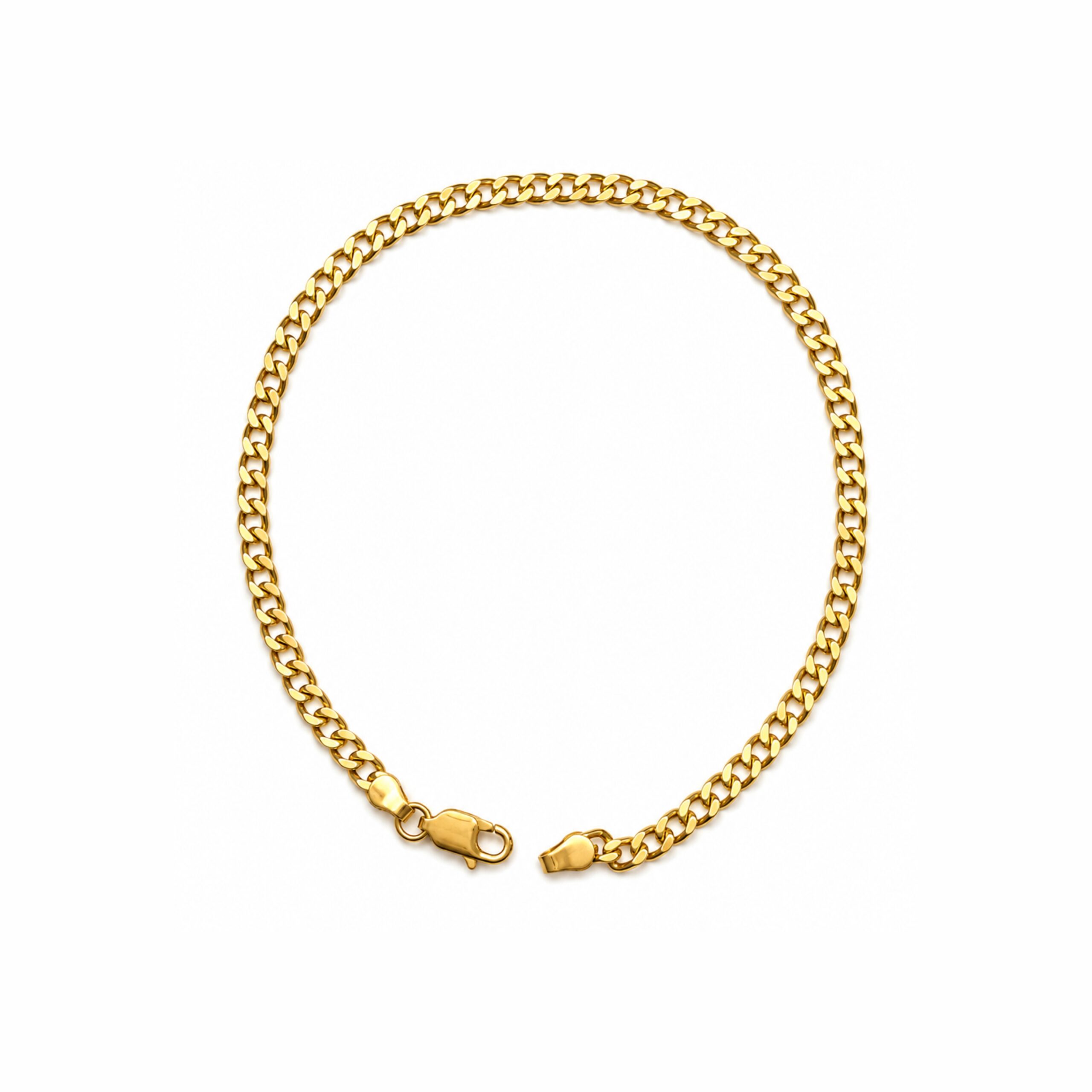 24K Single Link Bracelet