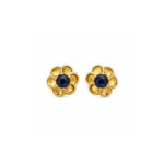 18K Blue Sapphire Earring