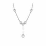 14K White Gold Knot Necklace