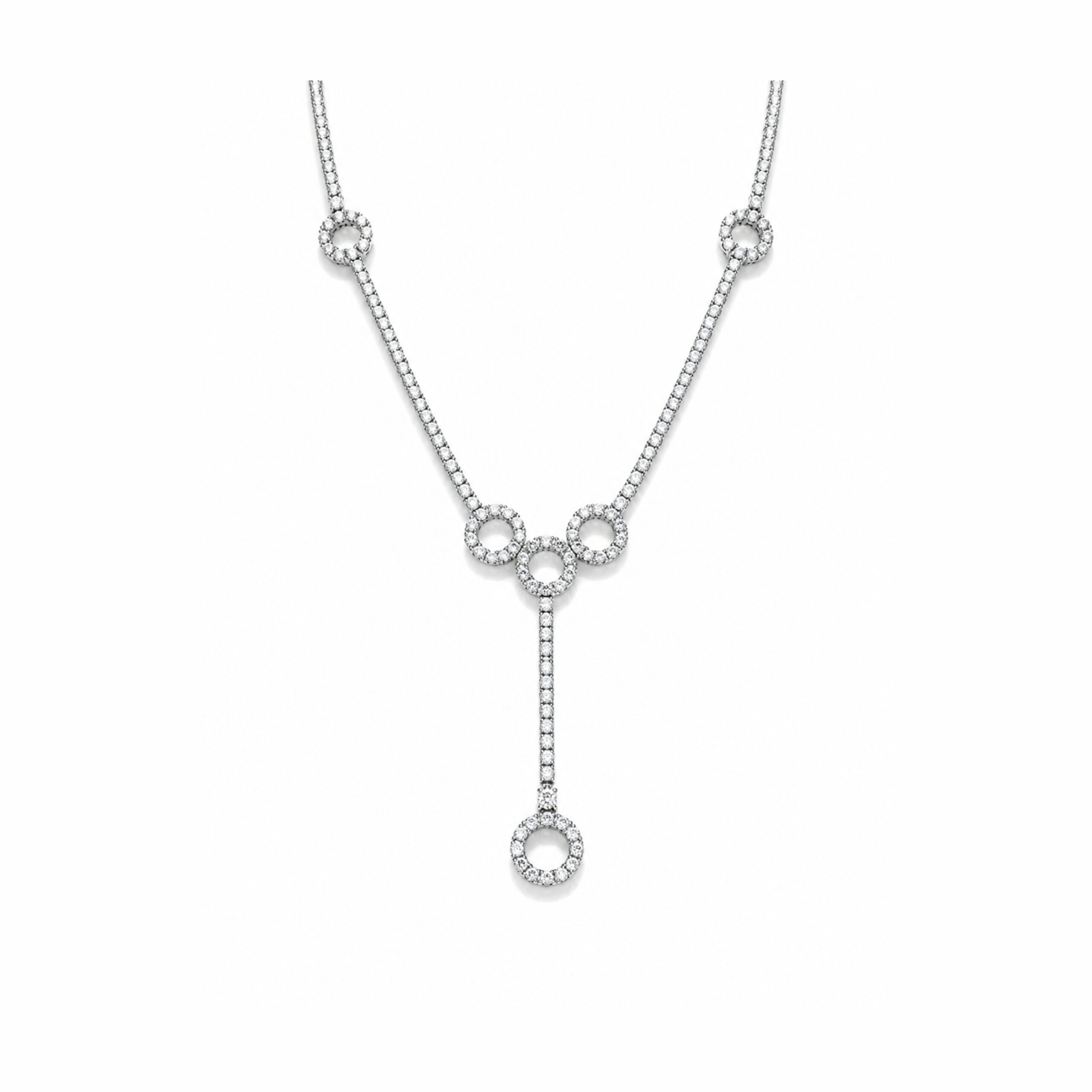 14K White Gold Knot Necklace