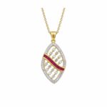 18K Ruby Diamond Pendant