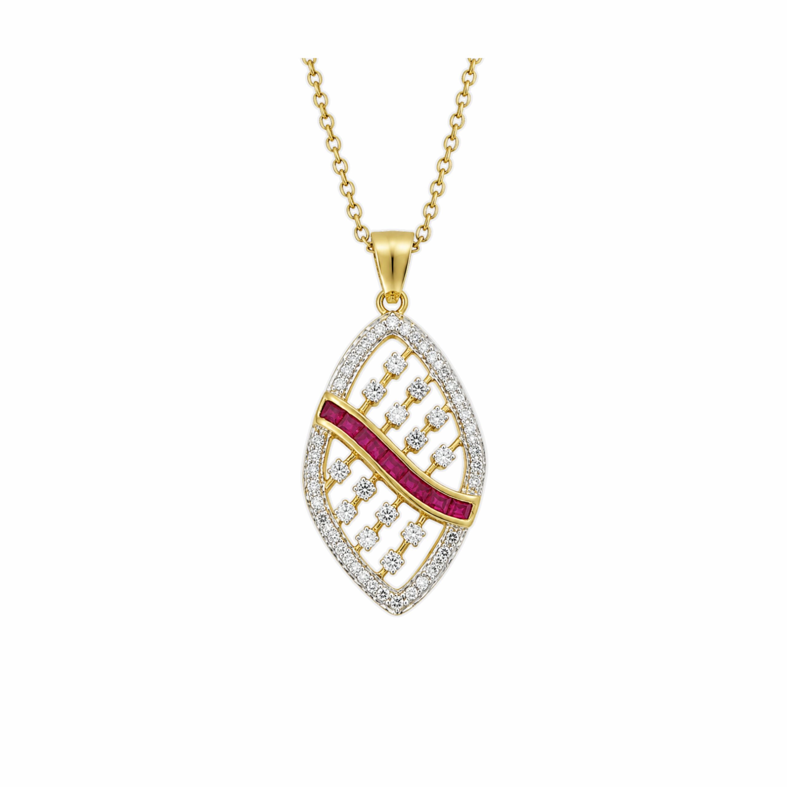 18K Ruby Diamond Pendant