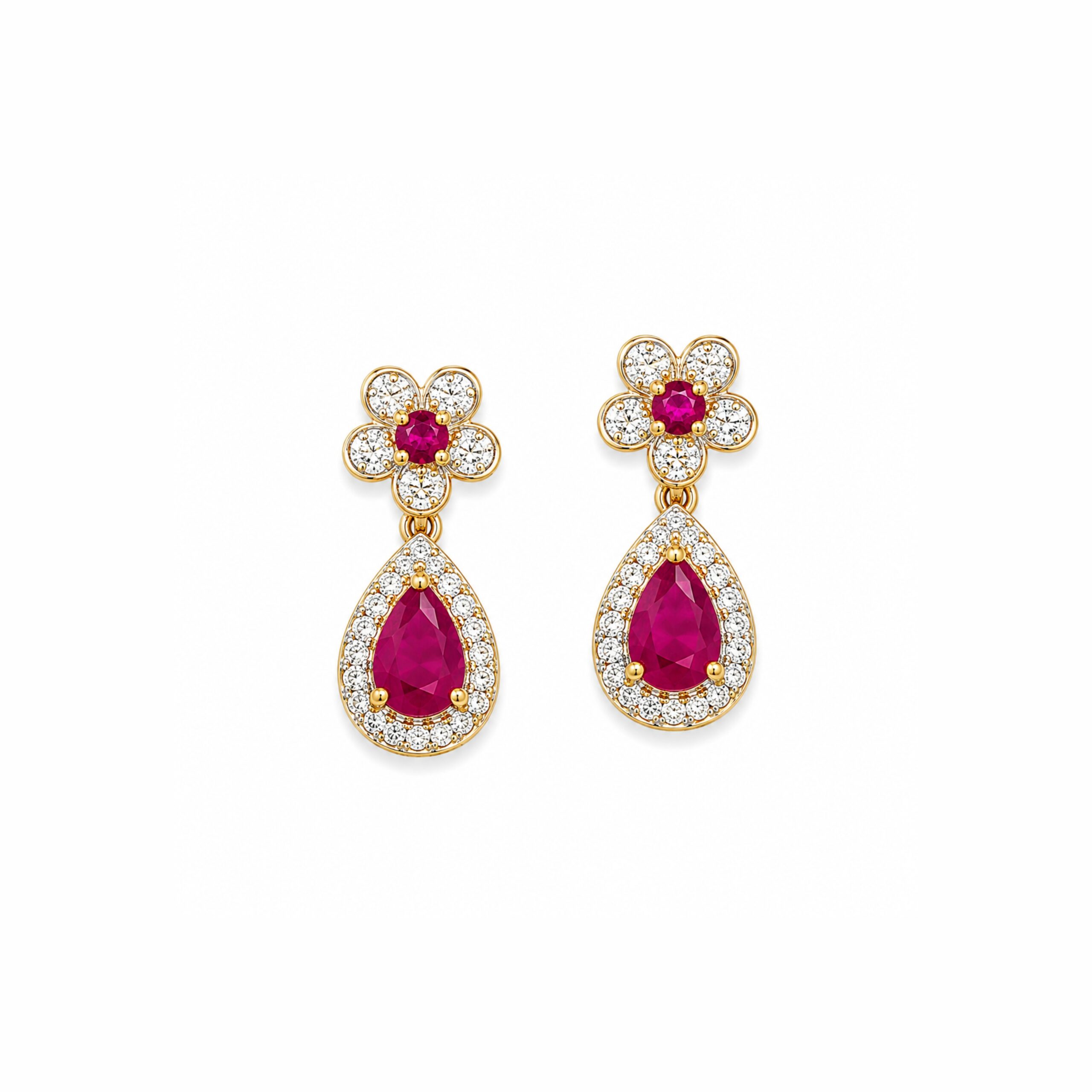 18K Ruby Earring